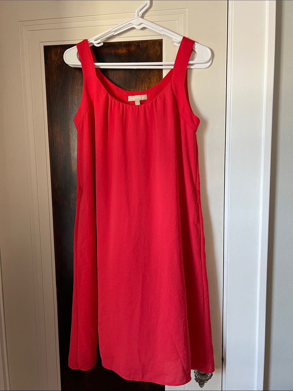 Banana Republic Bright Red Sleeveless Midi Dress